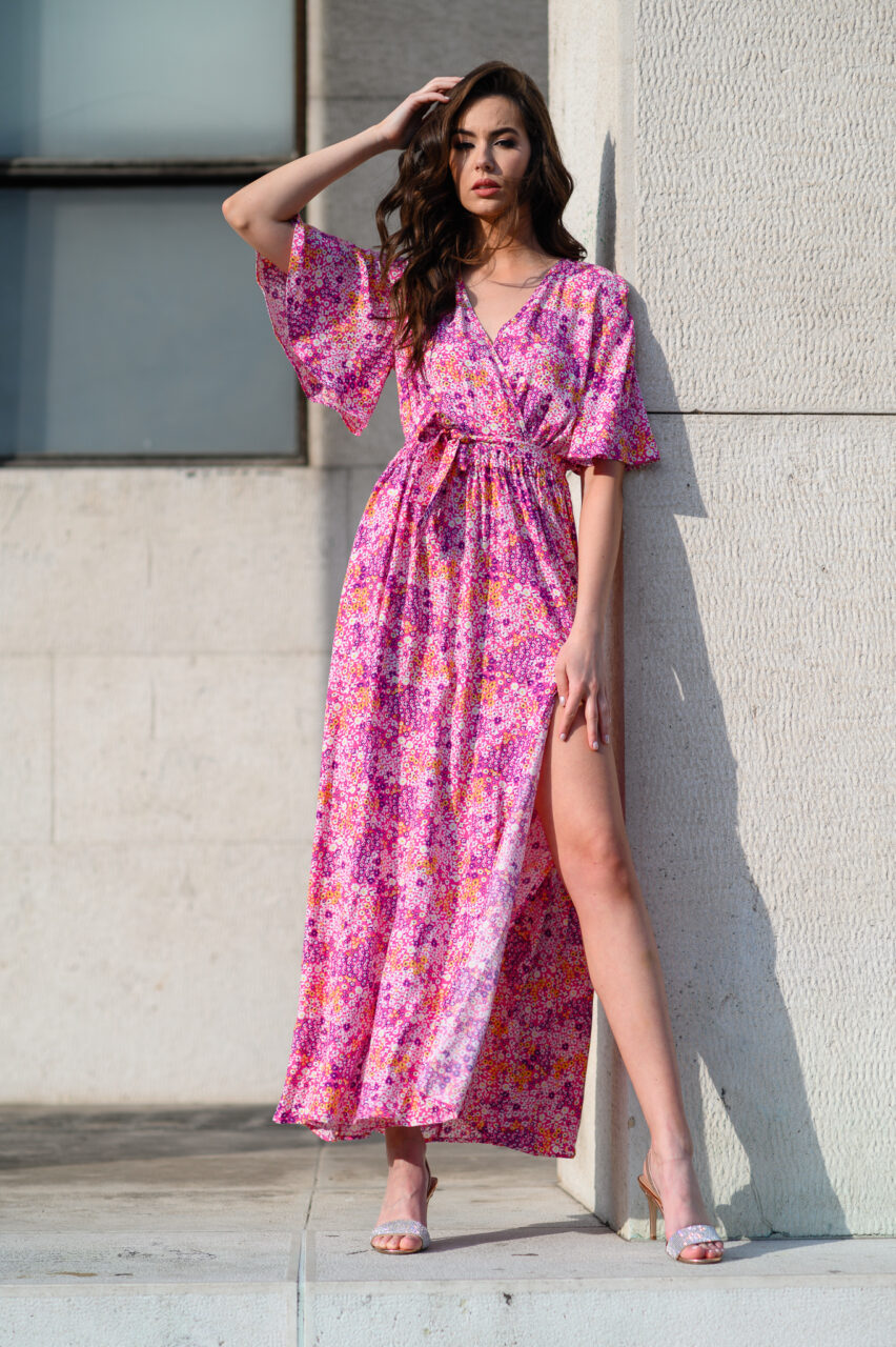 andmary Emily slit dress ピンク ANDMARY】Emily slit dress